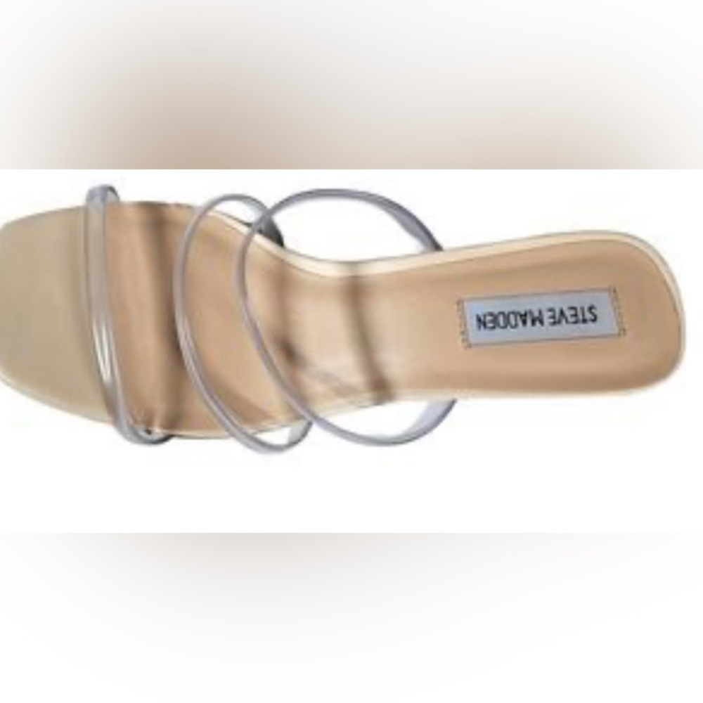 Steve Madden Beige Square Open-Toe Block Heel San… - image 2